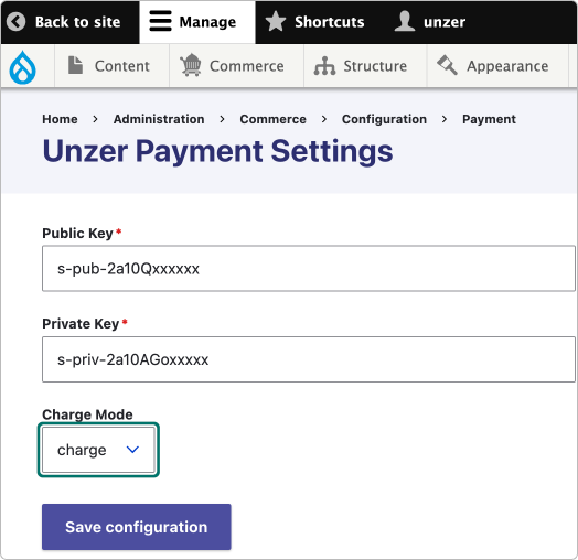 Drupal setting menu