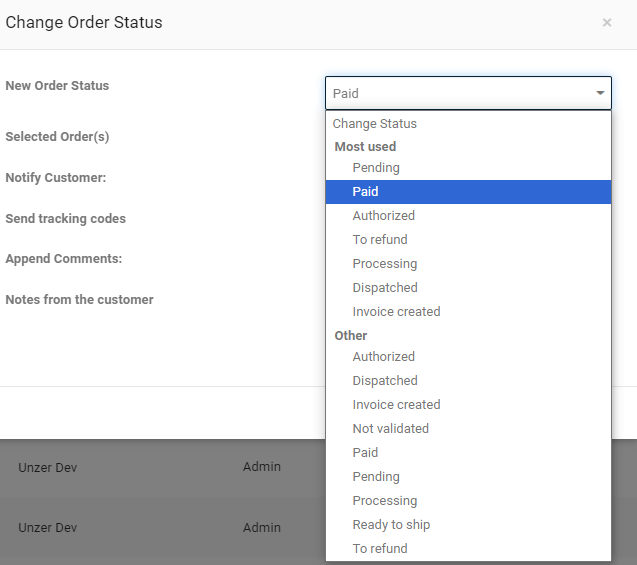 Order charge full amount