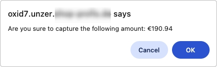 Order capture confirm Order transactions