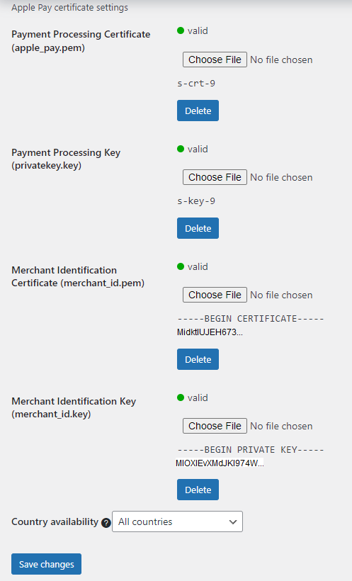 Set up Apple Pay certificates
